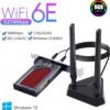fenvi AX210 WiFi 6E PCI-E WiFi Adapter BT5.2 RGB Gaming 802.11ax ac 160MHz 2.4GHz 5GHz 6GHz Tri-Band 5400Mbps AX210NGW Desktop WiFi Card for PC Windows(Only WiFi 6E Router Antennas Support 6Ghz Band)