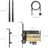 WAVLINK PCIe WiFi 6E WiFi Card, 2025 Tri-Band AX5400 Wireless Network Card with Bluetooth 5.3, AX210 Chip, MU-MIMO, WPA3, OFDMA, Low-Profile Bracket, Heat Sink