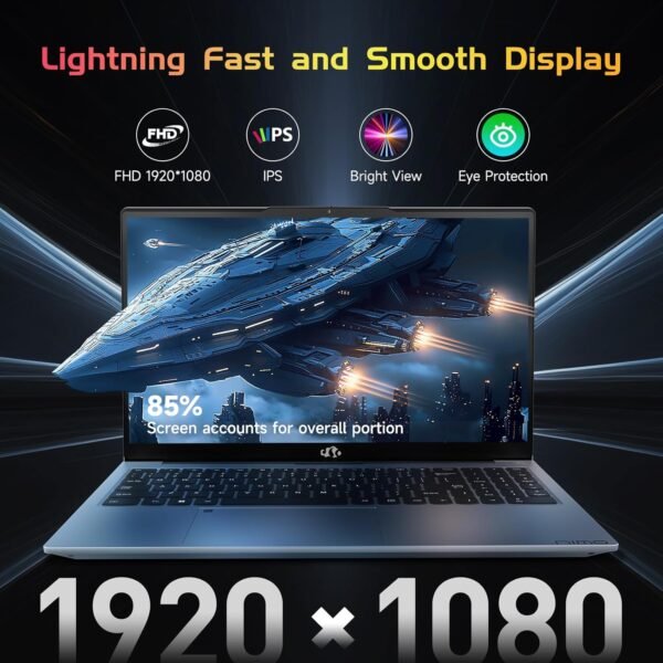 NIMO 15.6 IPS-FHD-Laptop, 16GB RAM 1TB SSD Intel Pentium Quad Core N100, Backlit Keyboard Fingerprint (Beat to i3-1115G4 Up to 3.4GHz) Computer for Student-Home WiFi 6 BT5.2 Win 11
