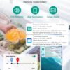 WiFi Thermometer Freezer Alarm, Email Alert, App Notification, Data Record Export, No Subscription Fee, 2 Remote Wireless Temperature Sensors for Refrigerator, Freezer, Hot Tub