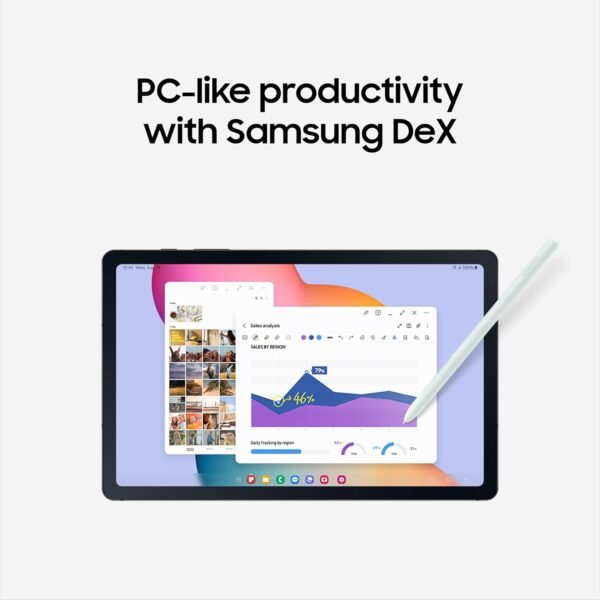 7108UI4dK8L._AC_SL1500_.jpg Samsung Galaxy Tab S6 Lite (2024) 10.4" 128GB WiFi Android Student Tablet, S Pen for Note-Taking, Gaming Ready, Long Battery Life, Expandable Storage, US Version, Mint, Amazon Exclusive
