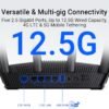 ASUS RT-BE82U Dual-Band WiFi 7 (802.11be) Smart AiMesh Extendable Router, 6500 Mbps, Five 2.5GbE Ports, 4096-QAM, Up to 3 SSIDs for IoT Devices, Parental Controls & VPNs, Advanced Network Security