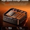 ACEMAGICIAN Kron Mini K1 Mini PC, Ryzen 7 5700U, 32GB DDR4 1TB NVMe SSD Mini Computers, Small Light Gaming PC 4K@60Hz Triple Display, Mini Desktop WiFi6 | Bluetooth 5.2 | Dual Channel | Auto Power On