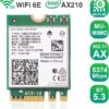 716mGcAVQLL._AC_SL1500_.jpg EDUP WiFi 6E Wireless Card Intel AX210 NGW Bluetooth 5.3 5400Mbps Tri-Band 2.4Ghz/5Ghz/6Ghz Network Adapter for Laptop Support Windows 10/11 (64bit) M.2/NGFF