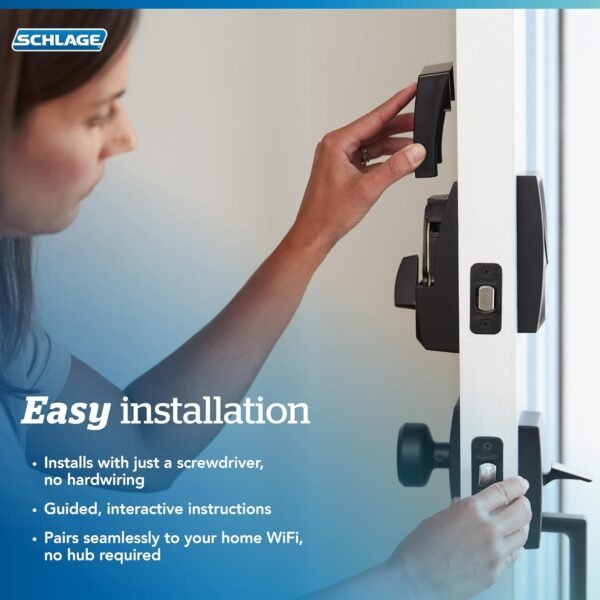 7174-ppHfBL._AC_SL1500_.jpg Schlage Encode Smart WiFi Deadbolt Lock for Front Door - Keyless Entry with App or Touchscreen - Works with Alexa, Hey Google, & Airbnb - Create Codes for Guests - Satin Nickel Silver