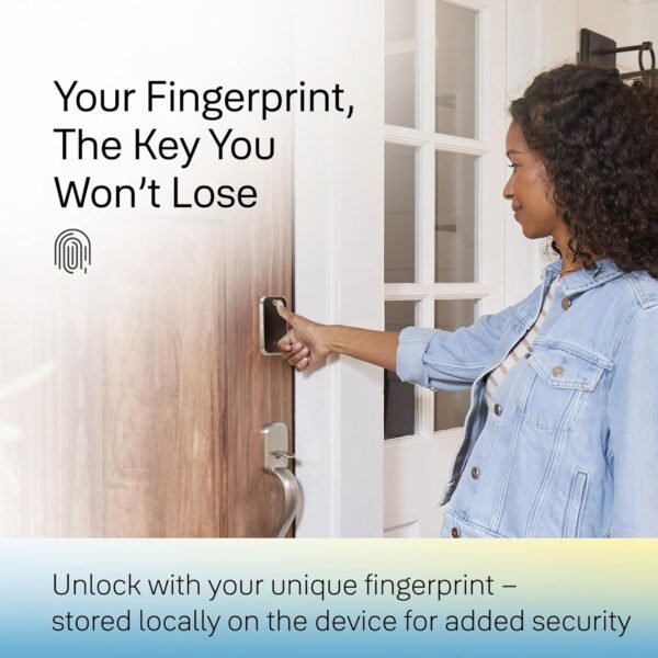 Yale Security Assure Lock 2 Touch Deadbolt, Satin Nickel Keyed Smart Entry Door Lock with Wi-Fi Connected Keypad and Fingerprint Scanner for Code Entry and Remote Access, YRD410-F-WF1-619