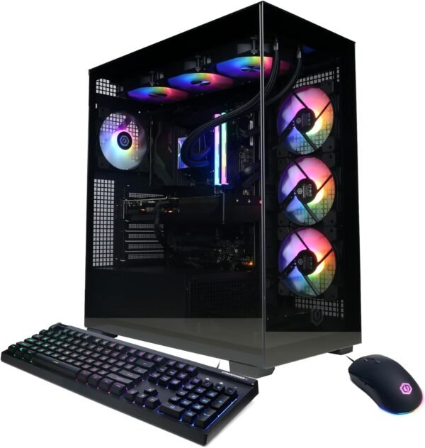 CyberPowerPC Gamer Xtreme VR Gaming PC, Intel Core i9-14900KF 3.2GHz, CyberPowerPC Gamer Xtreme VR Gaming PC, Intel Core i9-14900KF 3.2GHz, GeForce RTX 5070 12GB, 32GB DDR5, 2TB PCIe 4.0 SSD, WiFi Ready & Windows 11 Home (GXiVR8080A39)