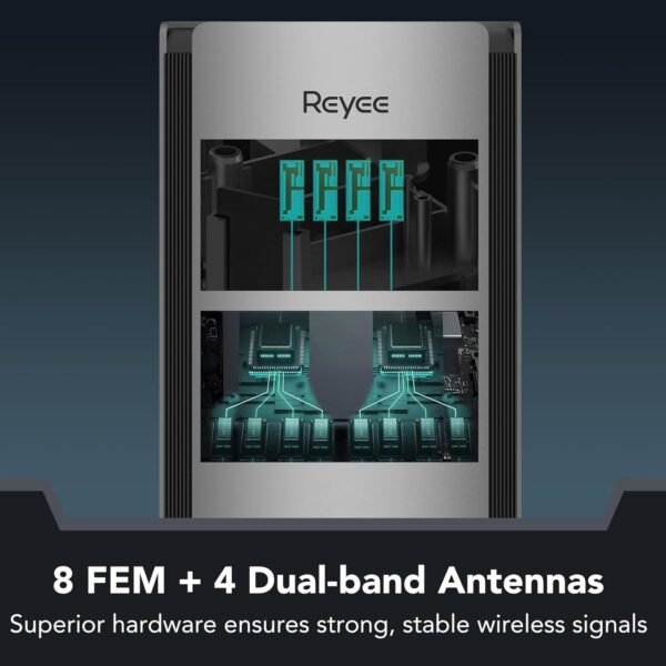 71ETi61r3yL._AC_SL1500_.jpg Reyee Whole Home Mesh WiFi System, AX3200 Smart WiFi 6 Router RG-R6 (1-Pack), Cover 3000Sq. Ft, Connect up to 110 Devices, Replaces Wireless WiFi Routers and Extenders