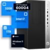 HP ProDesk 600G4 Tower Desktop Computer | Intel i7-8700 (3.4) | 32GB DDR4 RAM | 1TB SSD Solid State | Wi-Fi 5G + Bluetooth | Windows 11 Professional | Home or Office PC (Renewed)