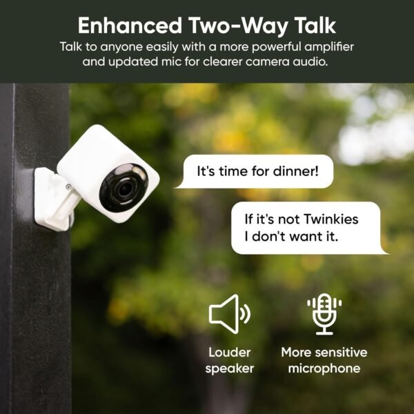 WYZE Cam v4, 2.5K WiFi Security Camera, Indoor/Outdoor Cameras for Home Security, Pet Camera/Baby Monitor, Motion Activated Spotlight/Siren, Color Night Vision, 2-Way Audio, Works with Alexa & Google