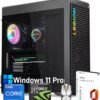 Lenovo Legion 7i Gen 8 Gaming Desktop Tower PC, Intel 24 Core i9-14900KF, NVIDIA GeForce RTX 4080 SUPER, 32GB DDR5, 2TB SSD, 2TB HDD, Windows 11 Pro, Microsoft Office Lifetime, cefesfy Accessory Mouse
