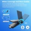 AC1300 USB 3.0 WiFi Adapter for PC, Super-Fast Wireless Network Card Dongle High Gain 5dBi Antenna Dual Band 2.4G/5GHz w/USB Driver for Win 11 10 8.1 8 7 Laptop Desktop, Plug n Play