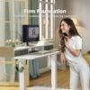 YDN Electric Standing Desk with Drawers, Adjustable Height Stand Up Desk, 48 inch Electric Sit Stand Computer Desk for Home Office, White
