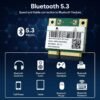 AX210HMW WiFi Card, Wi-Fi 6E Laptop Wireless Card Mini PCIE Interface, Tri-Band Wireless Module for Laptop, 802.11AX WiFi Adapter with Bluetooth 5.3, MU-MIMO, Supports Windows 11/10 (64bit)/Linux