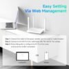 DBIT AC1200 Gigabit WiFi Router 2.4GHz +5GHz Dual Band MU-MIMO Wireless Internet Router, 4 x 10/100/1000Mbps Ethernet Ports, 4 x 5dBi Antennas, Support Router, AP, Repeater Mode, EasyMesh, White