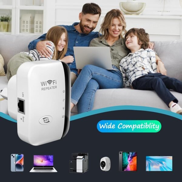 WiFi Extender, WiFi Signal Booster Up to 5800sq.ft and 56+ Devices, WiFi Range Extender, Wireless Internet Repeater, Long Range Amplifier with Ethernet Port,1-Key Setup, Access Point, Alexa Compatible