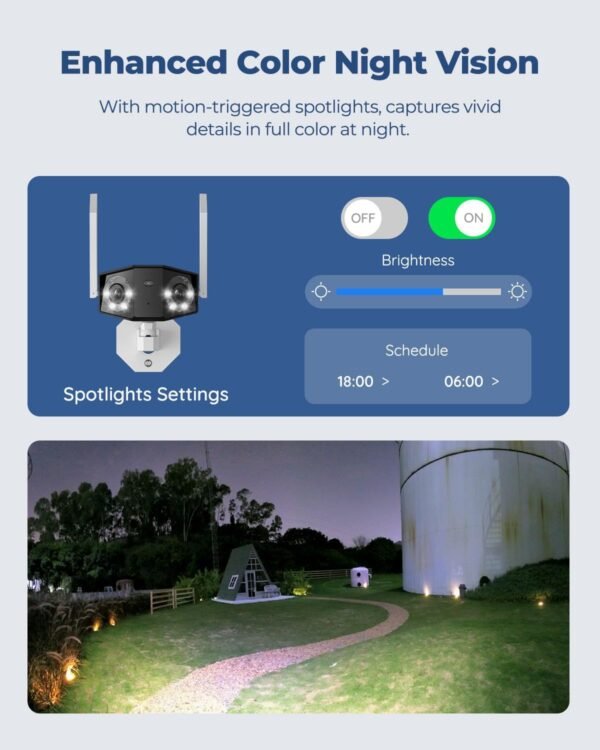71dFt62EzmL._AC_SL1500_.jpg REOLINK 4K WiFi Security Camera with 180° Ultra-Wide Angle, 2.4/5GHz Plug-in Outdoor Camera, Smart Human/Vehicle/Animal Detection, Color Night Vision, Two-Way Talk, IP67 Waterproof, Duo 2 WiFi