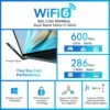WiFi USB Adapter for PC Desktop, Wi-Fi 6 AX900Mbps Dual Band 5GHz 2.4GHz Wireless Network Dongle, 5dBi High Gain Antenna, WPA3 for Win 11 10 7 Laptop Computer, Plug n Play w/Auto Driver