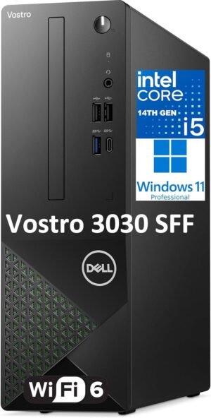 Dell Small Desktop Computer for Home & Business - 3030s Dell Small Desktop Computer for Home & Business - 3030s SFF Desktop PC, Intel Core i5-14400 (Beat i7-13620H), 32GB DDR5 RAM, 1TB PCIe SSD, WiFi 6, Bluetooth, KB and Mouse, Windows 11 Pro