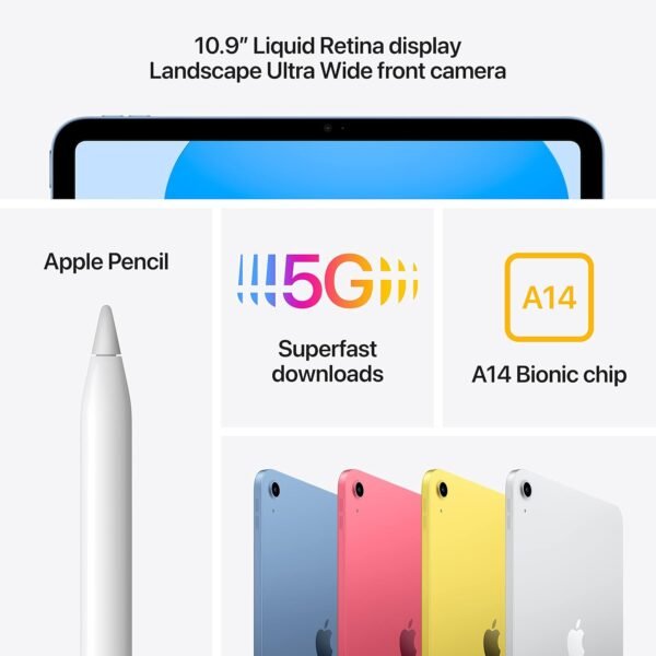 Apple 2022 iPad (10.9-inch, Wi-Fi + Cellular, 64GB) - Pink (Renewed)