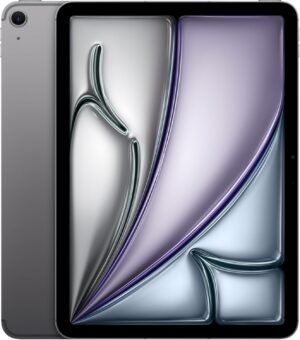Apple iPad Air 11-inch with M3 chip Built for Apple Intelligence, Liquid Retina Display, 128GB, 12MP Front/Back Camera, Wi-Fi 6E + 5G Cellular, Touch ID, All-Day Battery Life — Space Gray