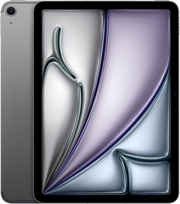 Apple iPad Air 11-inch with M3 chip Built for Apple Intelligence, Liquid Retina Display, 128GB, 12MP Front/Back Camera, Wi-Fi 6E + 5G Cellular, Touch ID, All-Day Battery Life — Space Gray