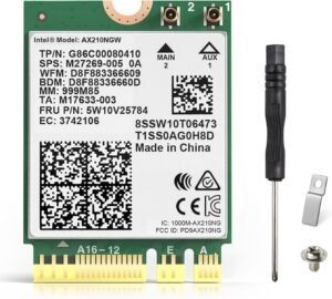 EDUP WiFi 6E Wireless Card Intel AX210 NGW Bluetooth 5.3 EDUP WiFi 6E Wireless Card Intel AX210 NGW Bluetooth 5.3 5400Mbps Tri-Band 2.4Ghz/5Ghz/6Ghz Network Adapter for Laptop Support Windows 10/11 (64bit) M.2/NGFF