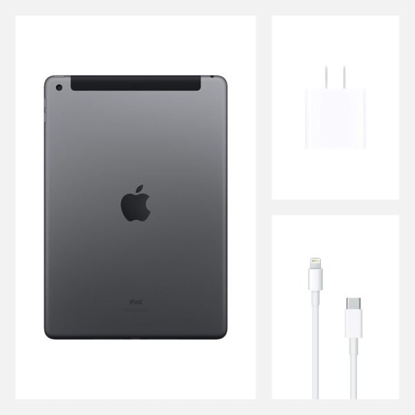 Apple iPad (10.2-inch, Wi-Fi + Cellular, 128GB) - Space Gray (Latest Model, 8th Generation) (Renewed)