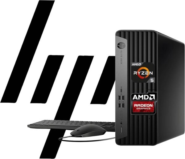 HP EliteDesk 805 G9 SFF Business Desktop Computer, AMD Ryzen 5 8500G, 32GB DDR5, 1TB PCIe SSD, Radeon 740M Graphics, Dual 4K Display Support, USB-C, HDMI, RJ-45, Wi-Fi, Wired KB & Mouse, Win11 Pro