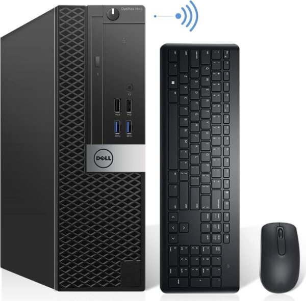 Dell OptiPlex 7040 SFF Desktop Computer PC Intel Quad Core i7-6700 3.20GHz AX200 Built-in WIFI 6 Bluetooth 32GB DDR4 New 1TB NVMe M.2 SSD 2TB HDD HDMI Wireless Keyboard & Mouse Windows10 Pro (Renewed)