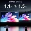 [Netflix Officially & Dolby Audio] XuanPad 4K Projector with WiFi and Bluetooth, Auto Focus & Keystone, 1.1 Short Throw, Smart Home Movie Projector with 280°Adjustable Stand