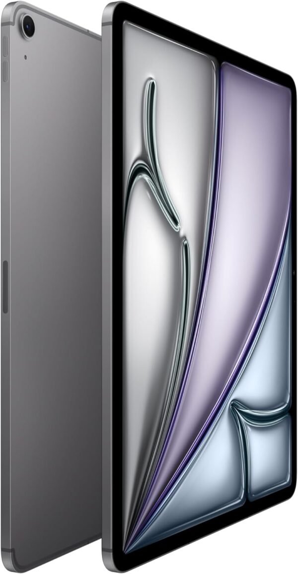 Apple iPad Air 13-inch with M3 chip Built for Apple Intelligence, Liquid Retina Display, 256GB, 12MP Front/Back Camera, Wi-Fi 6E + 5G Cellular, Touch ID, All-Day Battery Life — Space Gray