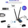 71qcXs5FeTL._AC_SL1500_.jpg EDUP PCIe WiFi 6E Card Bluetooth 5.2 AX 5400 Mbps AX210 Tri-Band 6Ghz/5.8GHz/2.4GHz PCI-E Wireless WiFi Network Adapter Card for Desktop PC Windows10/11 64-bit