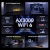 Tenda AX3000 WiFi 6 Router – Dual Band Gigabit for Wireless Internet, 4XGE Ports, VPN, Easy Setup, Parental Controls, Access Point Mode, IPv6, WPA3(RX12L Pro)
