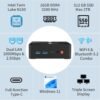 Mini PC, 13th Twin Lake N150 (Beat N100/N95, up to 3.6GHz), 16GB DDR4 RAM 512GB M.2 SSD Dual LAN, Mini Desktop Computers Windows 11, 4K Triple Display, Type-C/WiFi 6/BT5.2/Micro PC for Home Office