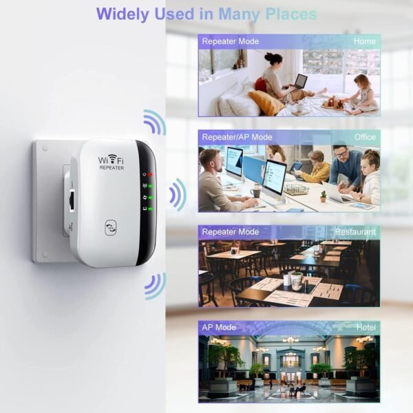 WiFi Extender, WiFi Signal Booster Up to 5800sq.ft and 56+ Devices, WiFi Range Extender, Wireless Internet Repeater, Long Range Amplifier with Ethernet Port,1-Key Setup, Access Point, Alexa Compatible
