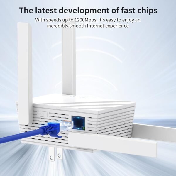 2025 WiFi Extender Signal Booster, WiFi Repeater Dual Band 5GHz/2.4GHz, 1200Mbps WiFi Booster with Ethernet Port Compatible for More Devices
