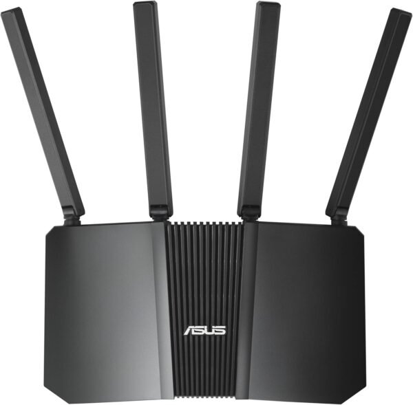 ASUS RT-BE82U Dual-Band WiFi 7 (802.11be) Smart AiMesh Extendable Router, 6500 Mbps, Five 2.5GbE Ports, 4096-QAM, Up to 3 SSIDs for IoT Devices, Parental Controls & VPNs, Advanced Network Security