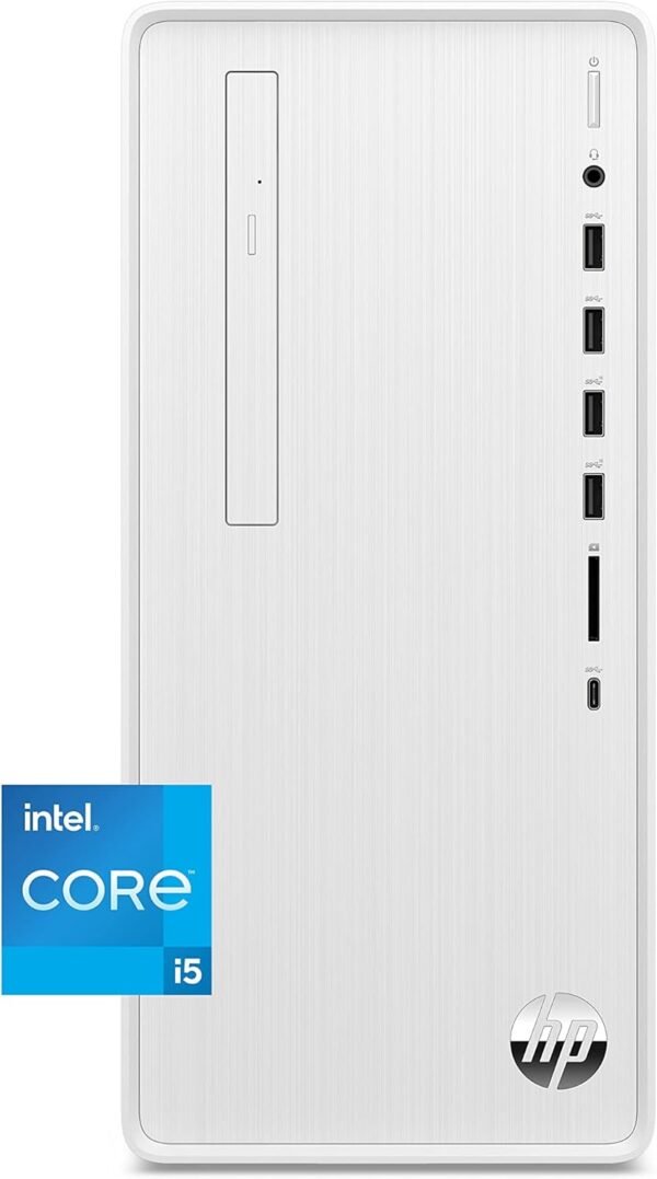 HP Pavilion Desktop PC, 12th Gen Intel Core i5-12400, 8 HP Pavilion Desktop PC, 12th Gen Intel Core i5-12400, 8 GB RAM, 512 GB SSD, Windows 11 Home, Wi-Fi 6 & Bluetooth, 9 USB Ports, Wired Keyboard & Mouse Combo, Pre-Built PC Tower, TP01-3050 (Renewed)