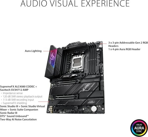 ASUS ROG Strix X670E-E Gaming Socket AM5(LGA 1718) Ryzen 7000 ATX Motherboard(18+2 Power Stages,PCIe® 5.0, DDR,4xM.2 Slots,USB 3.2 Gen 2x2, WiFi 6E,PCIe Slot Q-Release, M.2 Q-Latch)