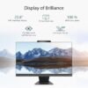 ASUS M3402 All-in-One, 23.8” FHD Display, AMD Ryzen™ 3 7320U Processor, 8GB RAM, 512GB SSD, Windows 11 Home, Kensington Lock, Black, M3402WFA-PB303