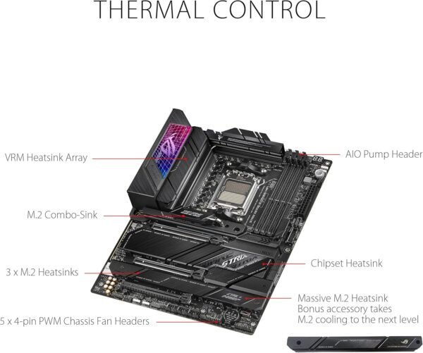ASUS ROG Strix X670E-E Gaming Socket AM5(LGA 1718) Ryzen 7000 ATX Motherboard(18+2 Power Stages,PCIe® 5.0, DDR,4xM.2 Slots,USB 3.2 Gen 2x2, WiFi 6E,PCIe Slot Q-Release, M.2 Q-Latch)