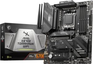 MSI MAG X670E Tomahawk WiFi Gaming Motherboard (AMD Ryzen 9000/8000/7000 MSI MAG X670E Tomahawk WiFi Gaming Motherboard (AMD Ryzen 9000/8000/7000 Series Processors, AM5, DDR5, PCIe 5.0, SATA 6Gb/s, M.2, USB 3.2 Gen 2, Wi-Fi 6E, Bluetooth 5.3, 2.5Gbps LAN, HDMI/DP, ATX)