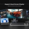 Mini Gaming PC M4, Dual 2.5G LAN Ryzen 7 7840HS Desktop Computers, 32GB DDR5 1TB PCIe4.0 NVMe SSD, Radeon 780M Graphics,Quad Display, Oculink/USB 4.0/HDMI/DP, Wi-Fi 6/ BT5.2