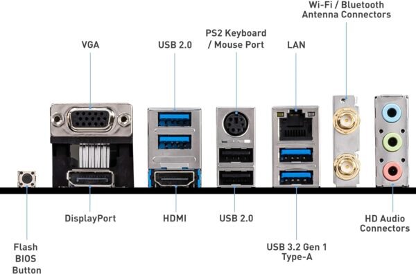 MSI B550M PRO-VDH WiFi ProSeries Motherboard (AMD Ryzen 5000, AM4, DDR4, PCIe 4.0, SATA 6Gb/s, M.2, USB 3.2 Gen 1, Wi-Fi, Bluetooth, D-SUB/HDMI/DP, Micro-ATX)