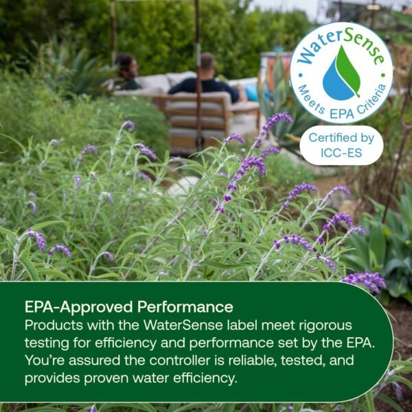 81HTVJfixyL._AC_SL1500_.jpg Rain Bird ARC8 App-Based Indoor/Outdoor Smart Irrigation WiFi Timer/Controller, 8-Zone/Station, EPA WaterSense Certified, Compatible with Alexa