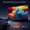 [1000 ANSI & Audio by DBX-TV] Alvar 4K Projector with WiFi 6 and Bluetooth, 30W Speakers, NetfIix Certified & DoIby Audio Outdoor Proyector, Auto Focus Native 1080P Smart Projector, Black