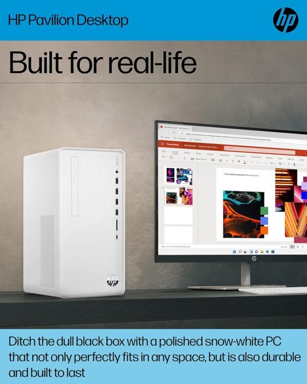 81JyGYkT1gL._AC_SL1500_.jpg HP Pavilion Desktop PC, 12th Gen Intel Core i5-12400, 8 GB RAM, 512 GB SSD, Windows 11 Home, Wi-Fi 6 & Bluetooth, 9 USB Ports, Wired Keyboard & Mouse Combo, Pre-Built PC Tower, TP01-3050 (Renewed)