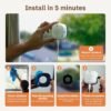 2K Window Camera,2.4GHz & 5GHz WiFi Indoor Cameras for Home Security with ChroMax Al Color Night Vision,Person & Motion Detection,Easy & Quick Install(4 Pack)