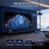 [1000 ANSI & Audio by DBX-TV] Alvar 4K Projector with WiFi 6 and Bluetooth, 30W Speakers, NetfIix Certified & DoIby Audio Outdoor Proyector, Auto Focus Native 1080P Smart Projector, Black